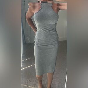 BLQ, gray maxi jersey dress, small